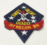 USMC Marines 1st Recon BN Battallion Swift Silent Deadly 3" x 4 1/4" Fabric Military Insignia Patch Badge