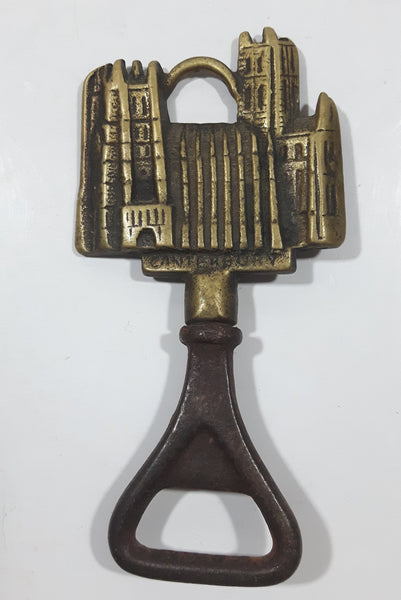 Antique Brass Corkscrew With Bottle Opener -  UK