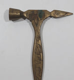 Antique Hammer Ice Pick Engraved Solid Brass Metal Bottle Opener