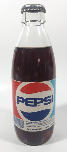 Vintage Pepsi Cola 6 3/8" Tall 25 cl. Glass Soda Pop Beverage Bottle FULL