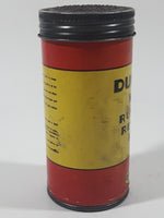 Antique Dunlop Tires No. O Rubber Repair Kit "You'll Be Safer On Dunlop Tires" 4 1/4" Tall Red and Yellow Tin Metal Can