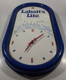 Rare Labatt's Lite Beer Polar Bear Themed 10 5/8" x 20 1/4" Plastic Wall Clock