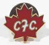 CFC Maple Leaf Shaped Red Enamel Metal Lapel Pin