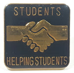 Students Helping Students Black and Gold Enamel Metal Lapel Pin