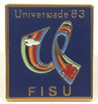 FISU International University Sports Federation Universade 83 Blue 3/4" x 3/4" Enamel Metal Lapel Pin