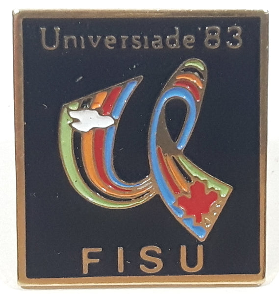 FISU International University Sports Federation Universade 83 Black 3/4" x 3/4" Enamel Metal Lapel Pin