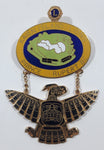 Vintage Lions Club Kaien Island Lions Prince Rupert BC Aboriginal Spirit Bird 2 1/2" x 3 5/8" Enamel Metal Lapel Pin