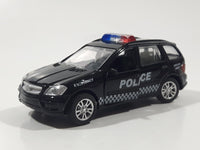 MiniAuto 6401H Police Special Agent Black Pull Back Die Cast Toy Car Vehicle with Opening Doors