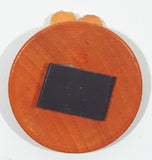 Victoria Hamiliton Together We Are Strong Eccles 4:9 Orange Flower Round 1 1/2" Wooden Fridge Magnet