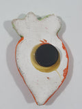 Carrot with Smiling Face 1 1/8" x 2 1/8" Ceramic Fridge Magnet