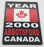 Year 2000 Abbotsford Canada Y2K Maple Leaf Flag Themed 2 1/8" x 3" Fridge Magnet