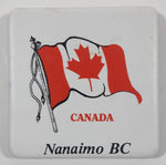 Nanaimo BC Canada Flag Themed 2 3/8" x 2 3/8" Ceramic Tile Trivet Fridge Magnet