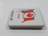 Nanaimo BC Canada Flag Themed 2 3/8" x 2 3/8" Ceramic Tile Trivet Fridge Magnet