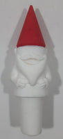 True Zoo Henri Gnome Shaped White with Red Hat 4 3/8" Tall Rubber Wine Bottle Stopper and Pourer