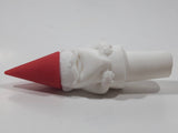 True Zoo Henri Gnome Shaped White with Red Hat 4 3/8" Tall Rubber Wine Bottle Stopper and Pourer