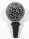 Mosaic Glass Ball Shaped 4" Tall Wine Bottle Stopper