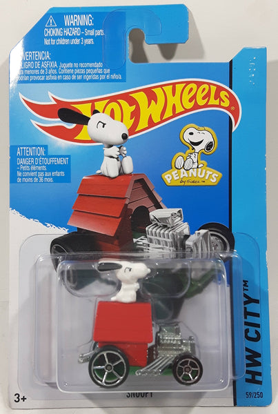 2015 Hot Wheels HW City Tooned Peanuts Snoopy Cartoon Character Red Doghouse Shaped Die Cast Toy Car Vehicle New in Package