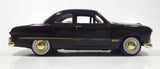 Motor Max 1949 Ford Coupe Burgundy with Gold Trim 1/24 Scale Die Cast Toy Car Vehicle with Opening Doors Hood and Trunk