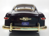 Motor Max 1949 Ford Coupe Burgundy with Gold Trim 1/24 Scale Die Cast Toy Car Vehicle with Opening Doors Hood and Trunk