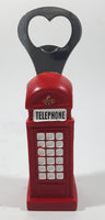 U.K. British London England Red Telephone Booth Shaped 5 1/2" Tall Resin Bottle Opener Corkscrew