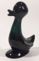 Vintage 1960s Blue Mountain Pottery Duck Duckling Bird Drip Glaze Decorative Pottery Ornament