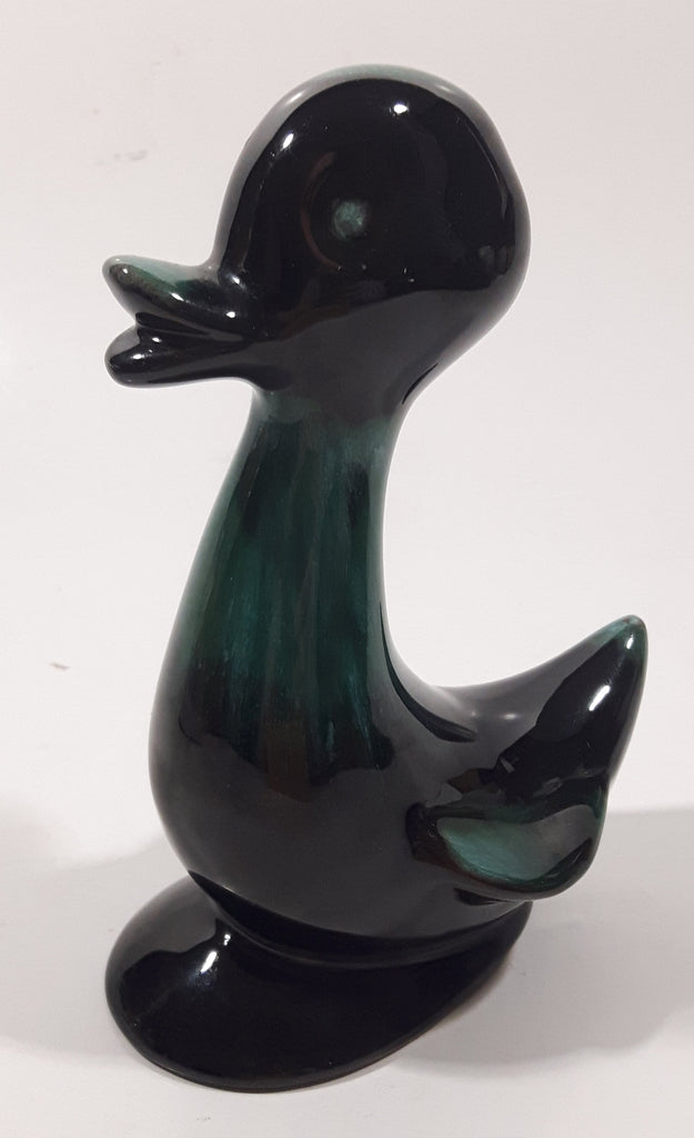 Vintage 1960s Blue Mountain Pottery Duck Duckling Bird Drip Glaze Deco ...
