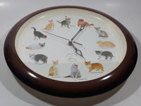 Club Minou Mon Amous Cat Lover's Club Round 13 1/4" Wall Clock with Sound