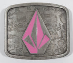 Volcom Pink Enamel Engraved Metal Belt Buckle