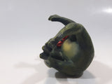 Green Frog with Red Bow Tie 4 1/4" Tall Resin Shelf Sitter Figurine