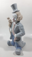 Paul Sebastian Design Clown with Top Hat and Cane Holding Rabbit 9 1/2" Tall Porcelain Figurine