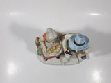 Vintage Old Man and Woman Couple with Dog 8 1/2" Tall Figurine Sculpture Made in Japan