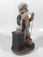 Vintage The Tycoon Man Pulling Ticker Paper 7" Tall Figurine Sculpture