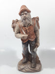 Vintage Mcnees Mold Man Carrying Log Pack 9 1/4" Tall Ceramic Figurine