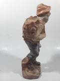 Vintage Mcnees Mold Man Carrying Log Pack 9 1/4" Tall Ceramic Figurine