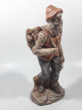 Vintage Mcnees Mold Man Carrying Log Pack 9 1/4" Tall Ceramic Figurine