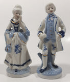 Vintage French Colonial Victorian Style Man and Woman 6" Tall Porcelain Figurine Set of 2