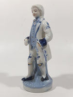 Vintage French Colonial Victorian Style Man and Woman 6" Tall Porcelain Figurine Set of 2