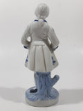 Vintage French Colonial Victorian Style Man and Woman 6" Tall Porcelain Figurine Set of 2