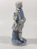 Vintage French Colonial Victorian Style Man and Woman 6" Tall Porcelain Figurine Set of 2