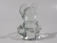 Clear Art Glass 3" Tall Koala Bear Figurine