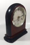 Westminster Chime Faux Wood Black and Brown Plastic 9 1/2" Tall Mantle Clock with Sound