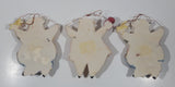 Set of 3 Dancing Cows and Pig in Overalls 4 1/2" x 5" Resin Wall Plaque Hangings