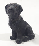 1984 U.D.S Black Labrador Puppy Dog 4" Tall Resin Figurine