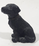 1984 U.D.S Black Labrador Puppy Dog 4" Tall Resin Figurine