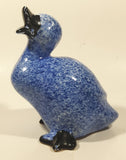 Vintage 1983 Enesco Blue Speckled Duck with Black Beak 6" Tall Ceramic Figurine