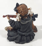 1998 The Boyd's Collection The Recital Yesterday's Child The Dollstone Collection Little Girl Holding Violin 3" Tall Resin Figurine