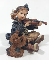 1998 The Boyd's Collection The Recital Yesterday's Child The Dollstone Collection Little Girl Holding Violin 3" Tall Resin Figurine