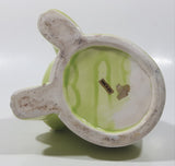 Sitting Green Frog Toilet Brush Holder 6 1/2" Tall Ceramic Figurine Made in Taiwan