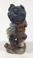 Vintage Hobo Man Hick with Arm in Sling and Missing Teeth and a Boot 3 3/4" Tall Resin Figurine