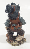 Vintage Hobo Man Hick with Arm in Sling and Missing Teeth and a Boot 3 3/4" Tall Resin Figurine